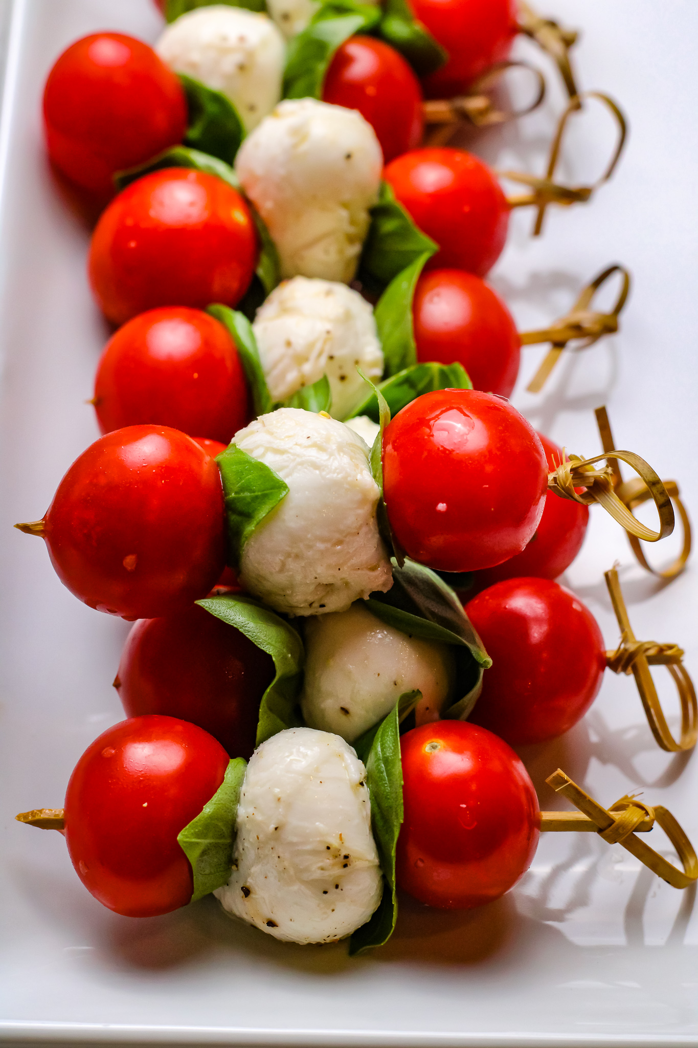 Caprese Skewers with Balsamic Glaze